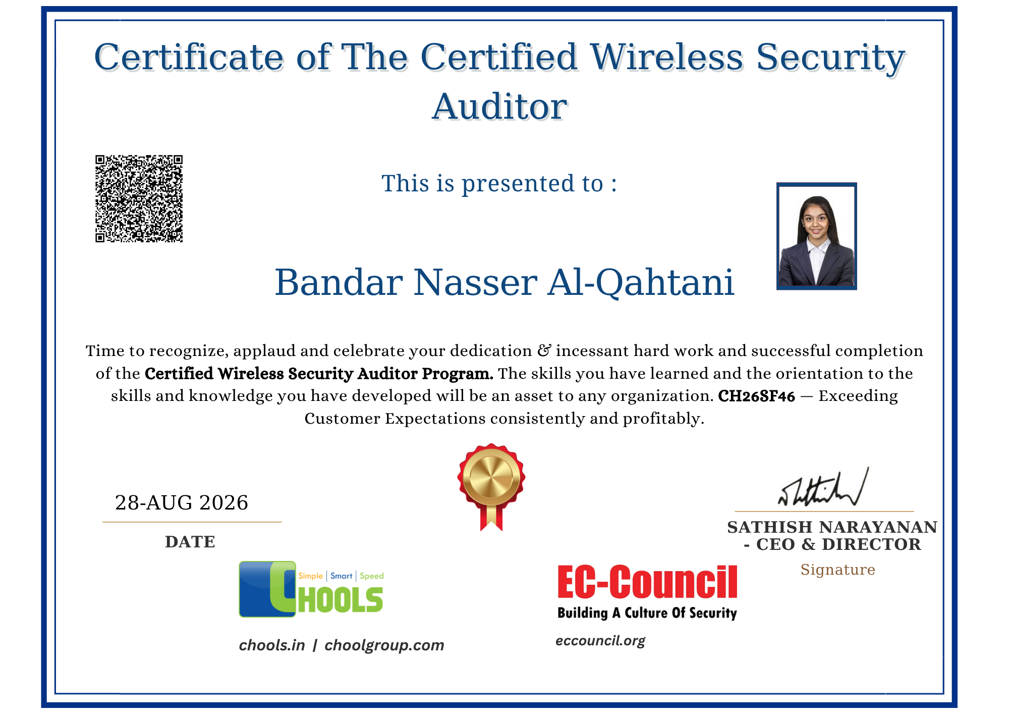 Certified Wireless Security Auditor Certificate